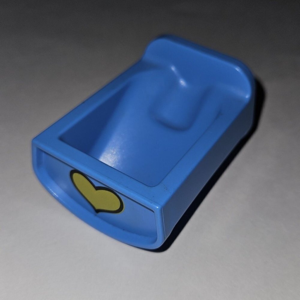Playmobil 123 Blue Crib Yellow Heart Replacement Dollhouse Furniture